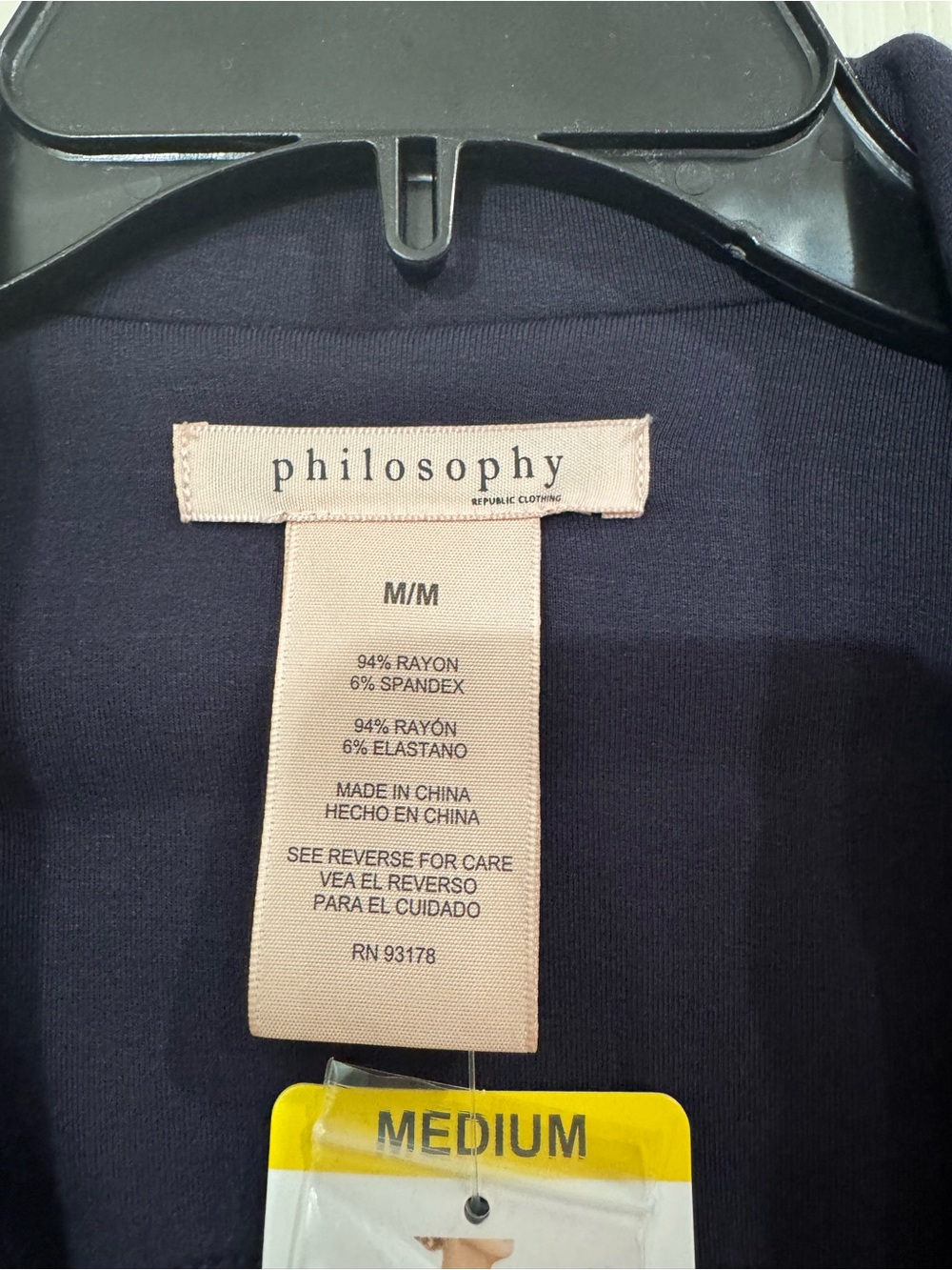 Philosophy Navy Single-Button Ponte Blazer - Picture 2 of 3